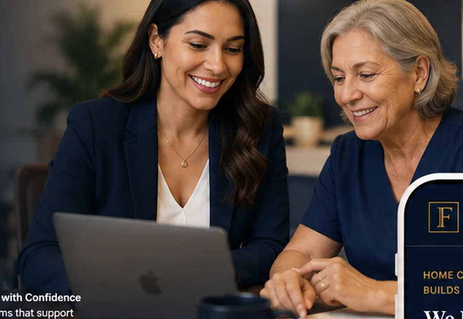 Home care staffing consultant Miami working with a senior client on caregiver recruitment and home care agency operations